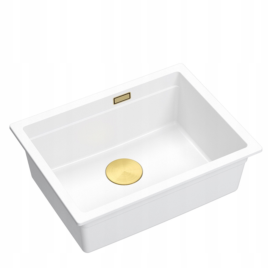 LOGAN 100 – Elegancki zlewozmywak podwieszany w kolorze snow white