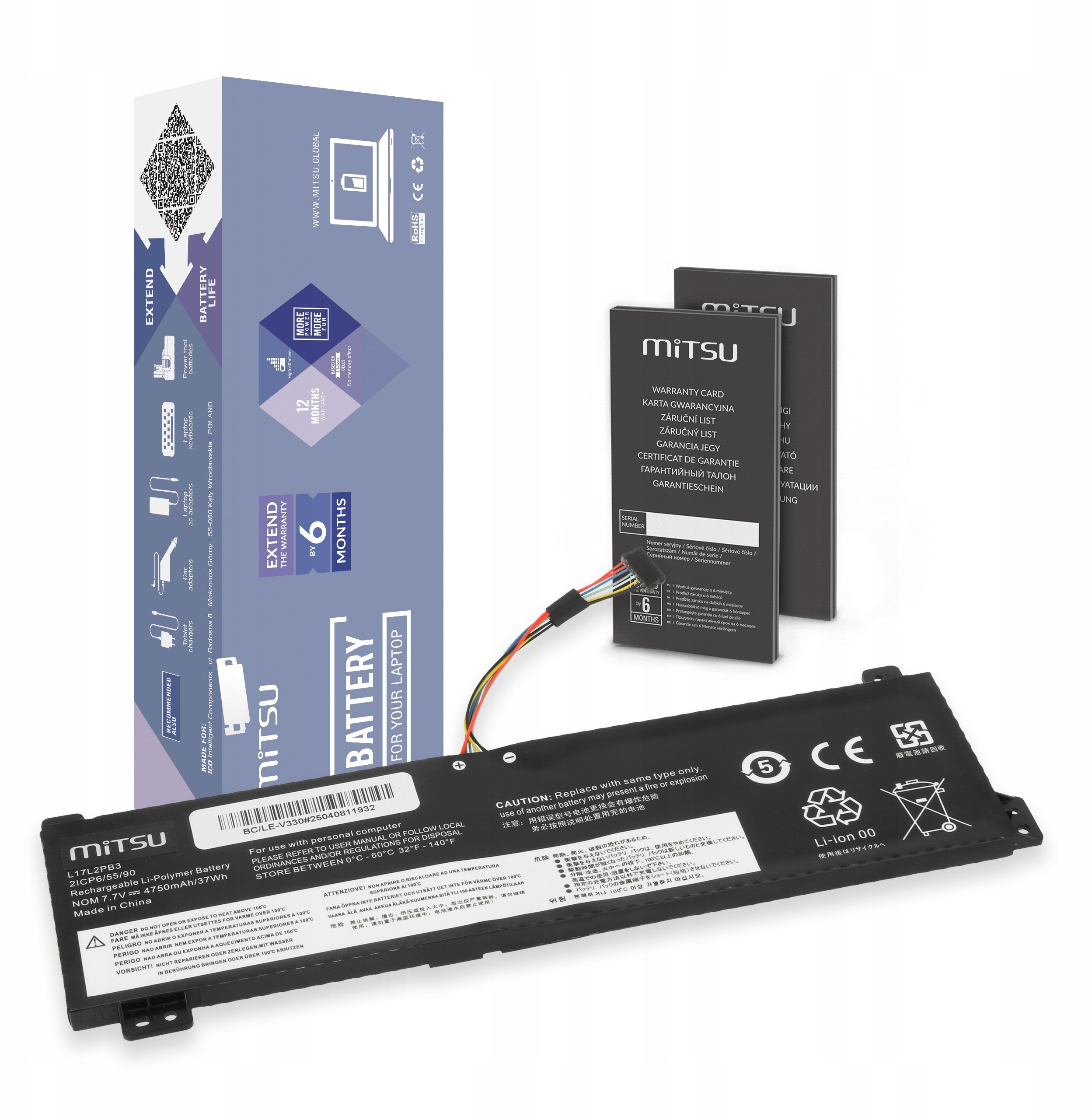 Bateria L17L2PB3 do Lenovo V130-15IGM, V330-15IKB, V530-14IKB, V530-15IKB – Wydajność i niezawodność