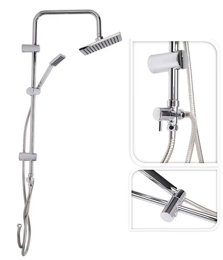 Kwadratowa deszczownica i słuchawka prysznicowa – Idealne dopasowanie do dłoni