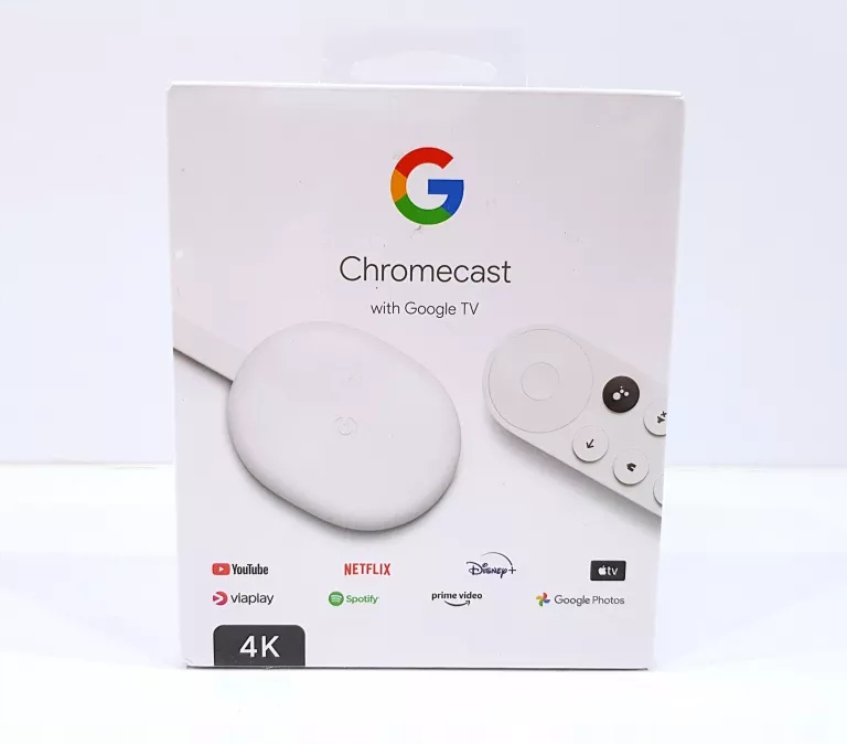 Chromecast with GoogleTV HDMI 4K Ultra HD Android Biały – Twoje centrum rozrywki