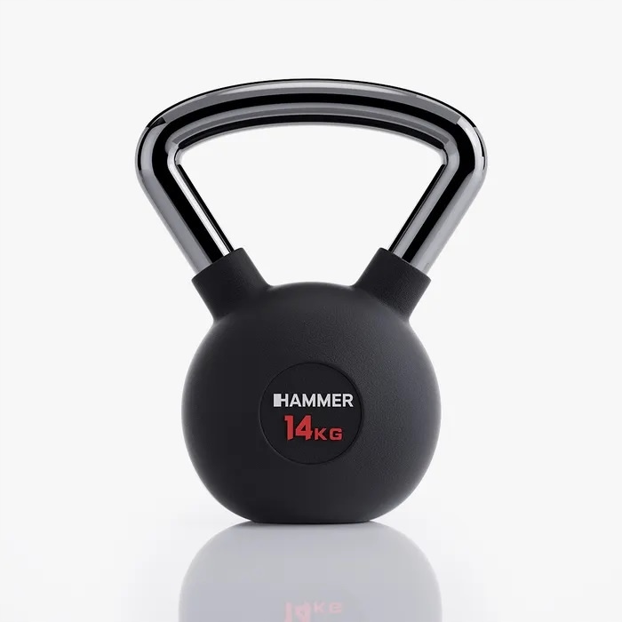 Kettlebell gumowany Premium 14 kg Hammer – Idealne narzędzie do treningu siłowego