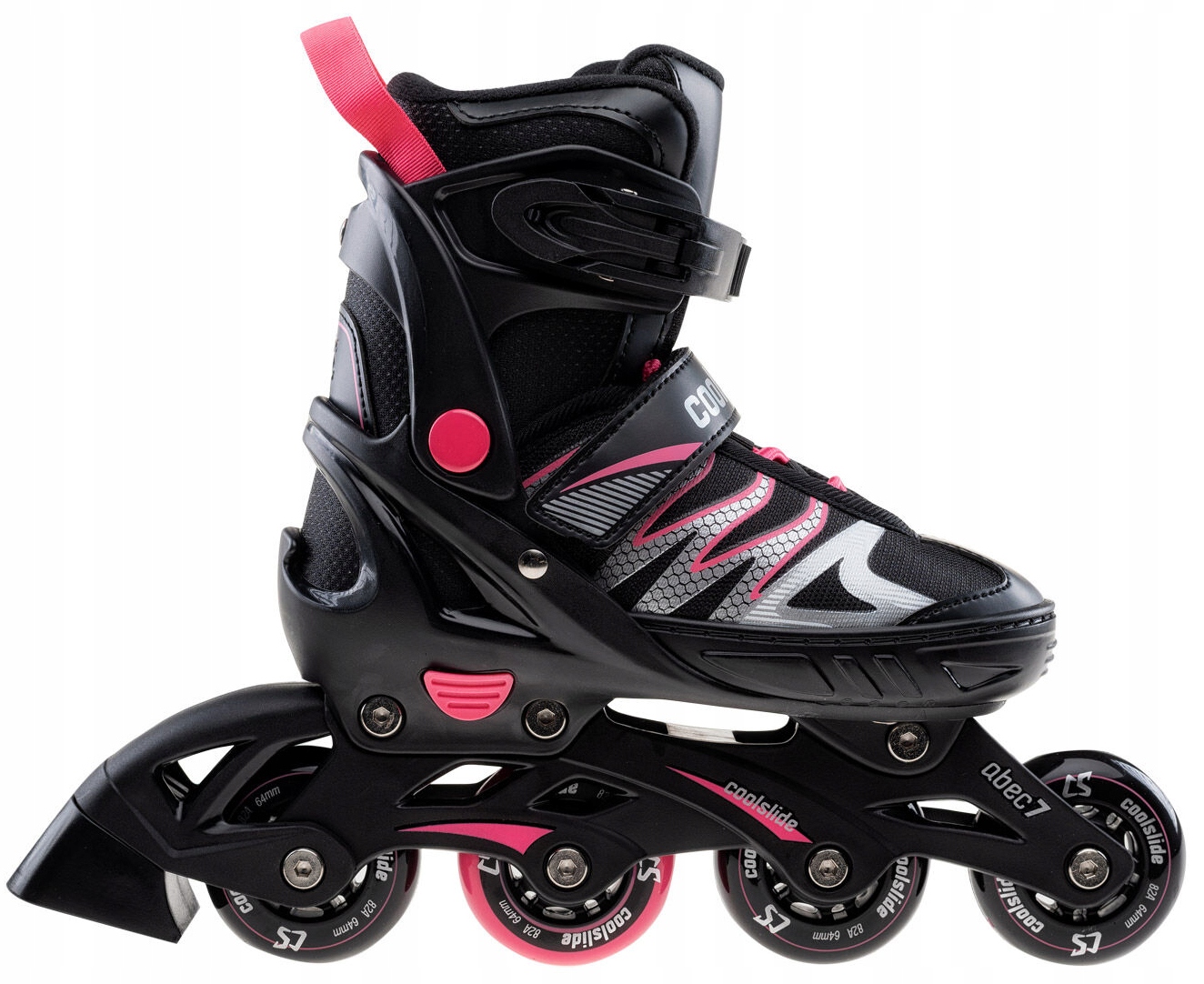 Dziecięce rolki fitness Coolslide RAMEN YG black/fandango pink – Idealne dla młodych sportowców