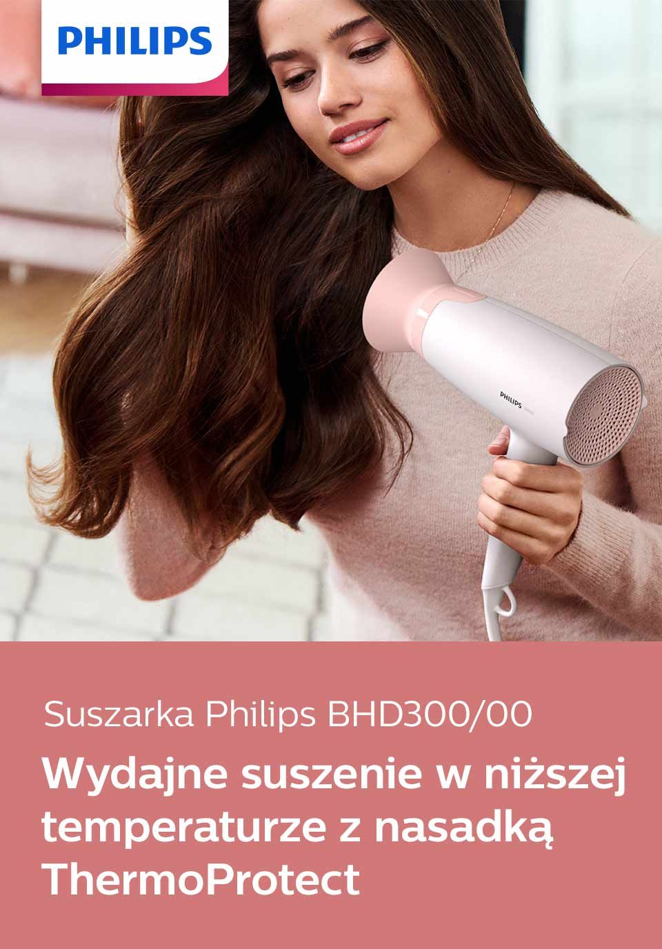 Philips Suszenie w niższej temperaturze w trosce o Twoje włosy Philips Suszenie w niższej temperaturze w trosce o Twoje włosy