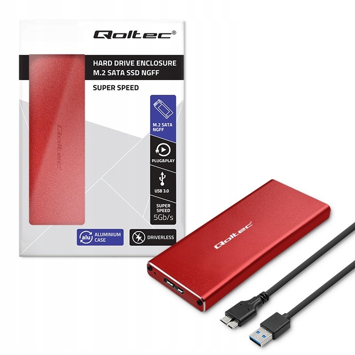 Kieszeń Qoltec Obudowa na dysk M.2 SSD – Wydajne przechowywanie danych