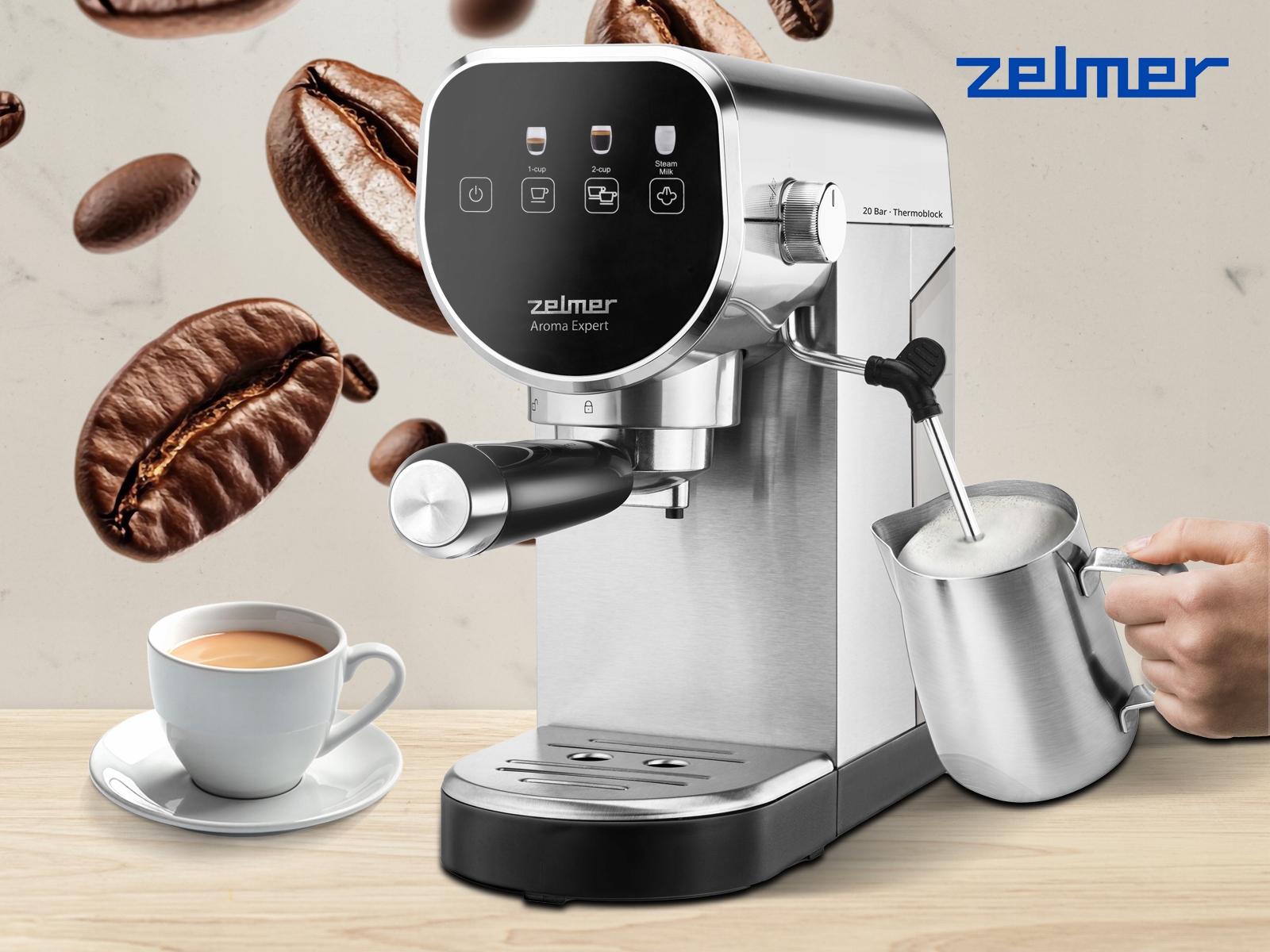 Funkcja spieniania mleka – Przygotuj cappuccino jak z kawiarni