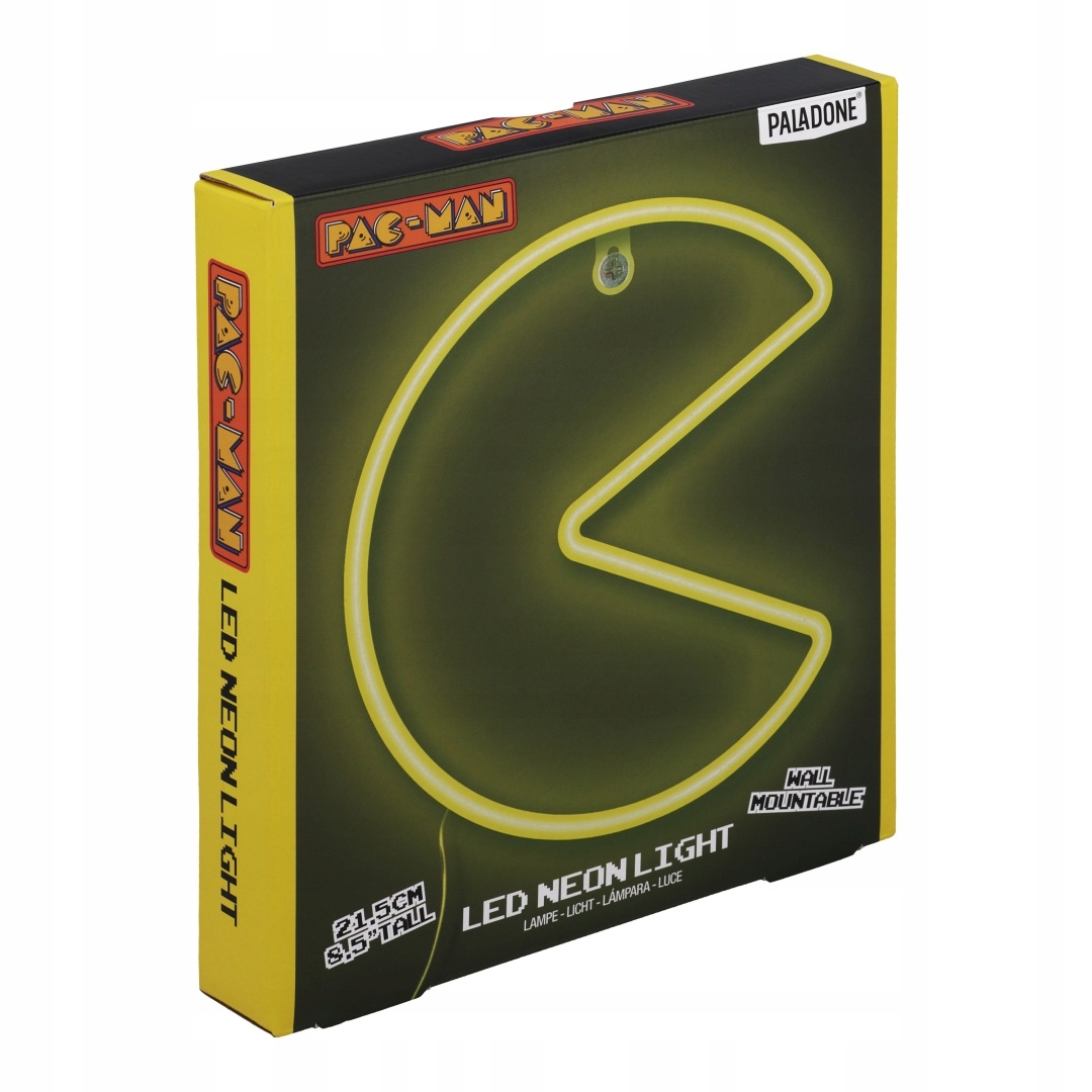 Paladone Pac Man Lampka neonowa LED ścienna – Ikona gier wideo w Twoim wnętrzu