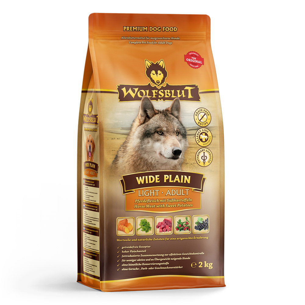 Wolfsblut Dog Wide Plain Adult Light 2kg – Pełnoporcjowa karma dla psów
