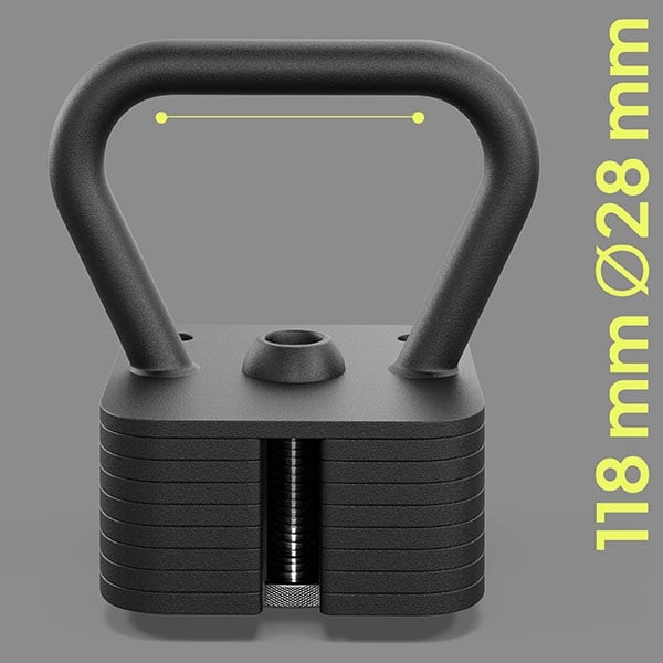 ZIPRO Kettlebell z regulacja obciążenia 19 kg