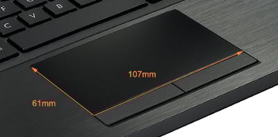 47% bigger multi-gesture touchpad