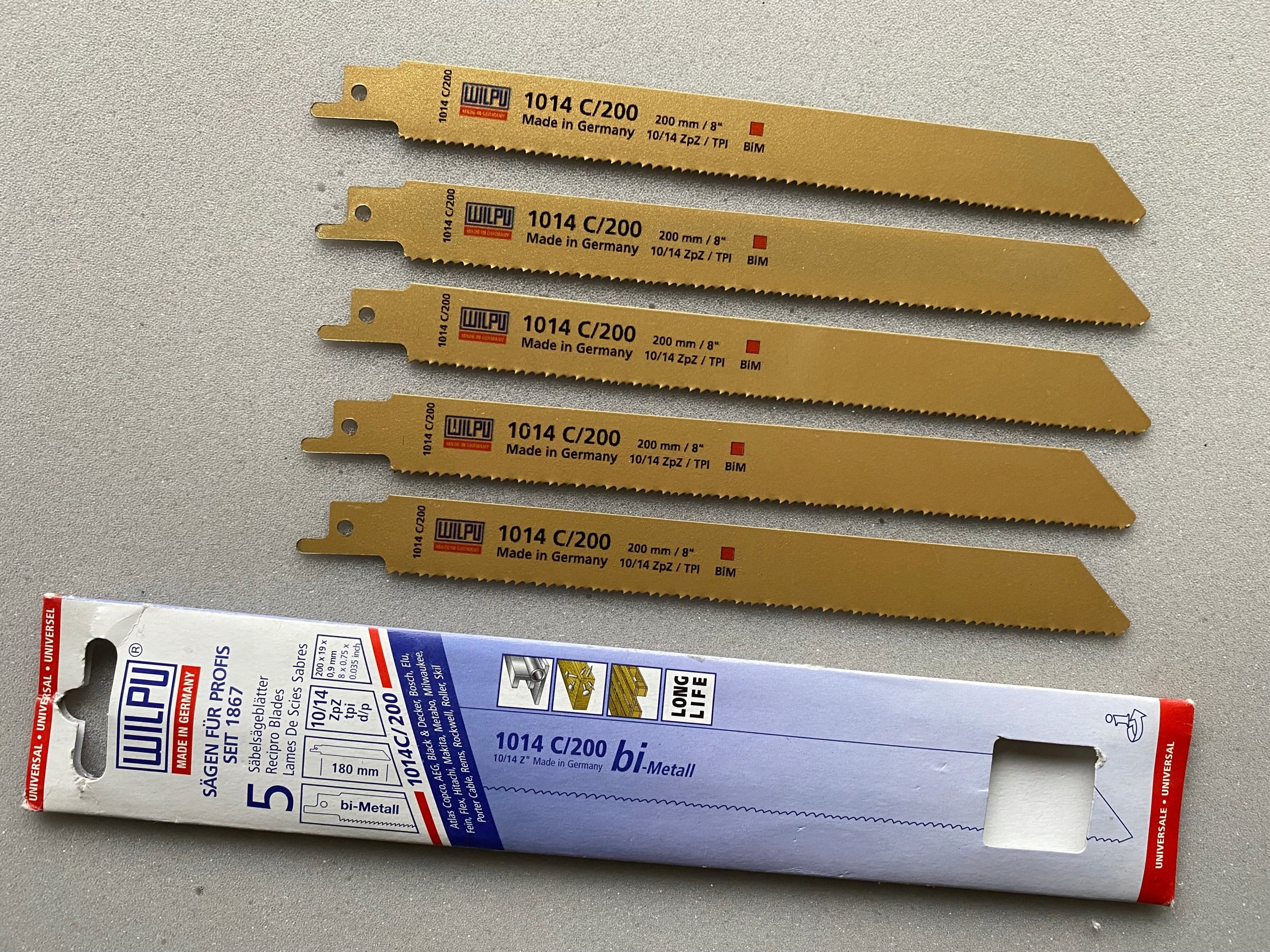 WILPU 135/150 - Zestaw brzeszczotów do pił szablastej do drewna i plastiku