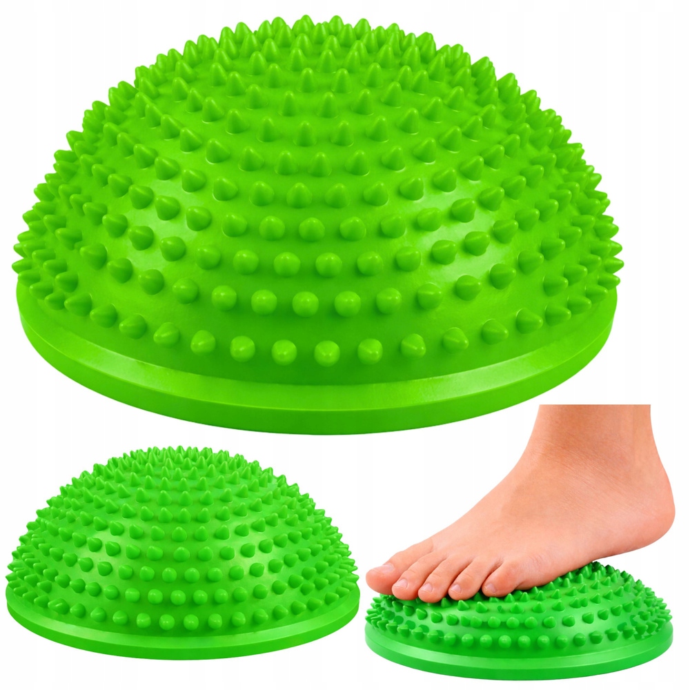 Półkula Sensoryczna Do Masażu Ćwiczeń Równowagi Zielona* 16 cm – Idealny przyrząd do rozwoju motorycznego
