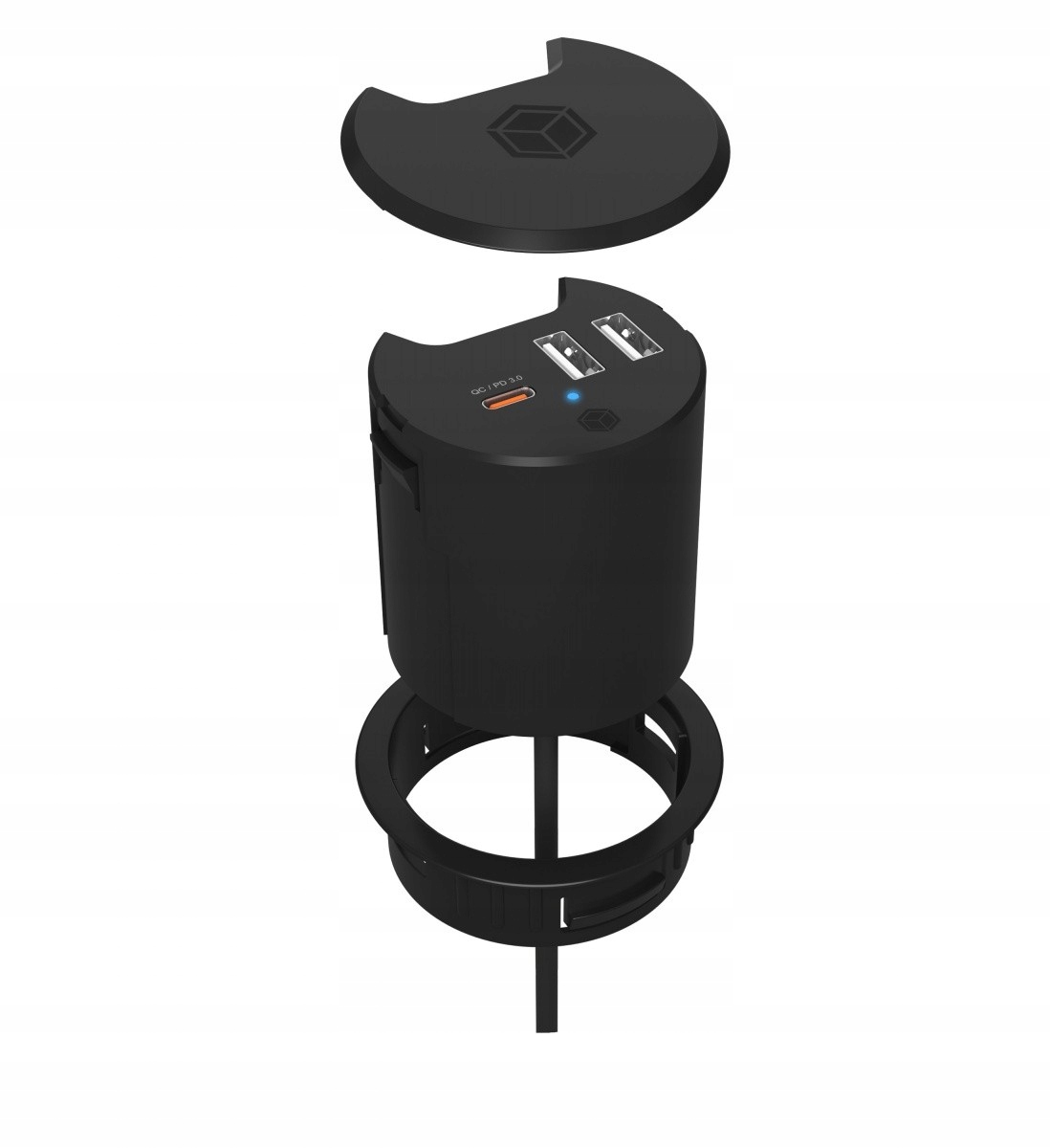 Kompaktowa konstrukcja oszczędzająca miejsce na biurku