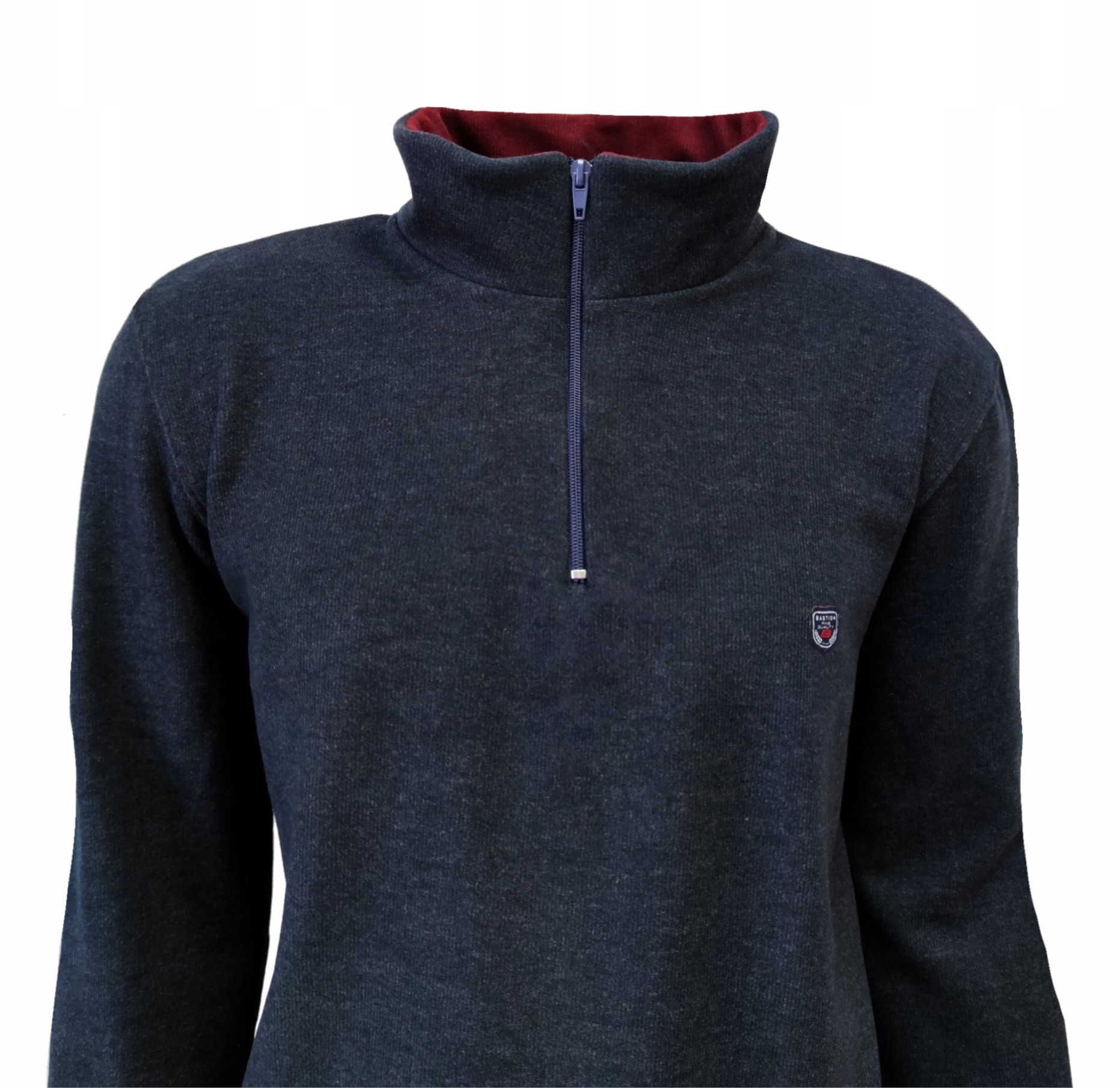 Bluza męska sportowa granatowa suwak 4XL BASTION Zapięcie inne