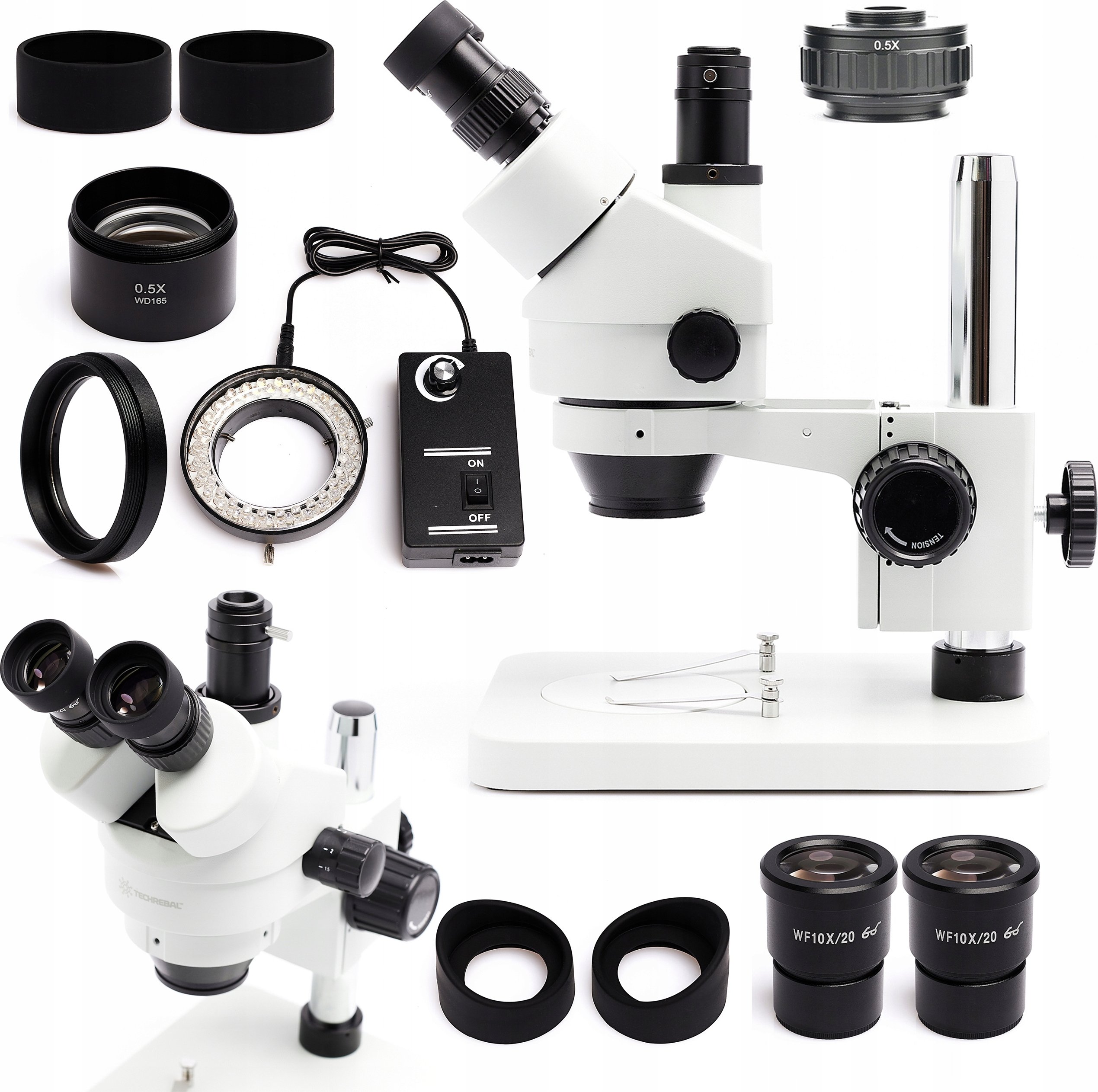 Mikroskop Stereoskopowy Trinokularowy Techrebal 10HT 3,5-45X – Profesjonalne narzędzie do precyzyjnych obserwacji