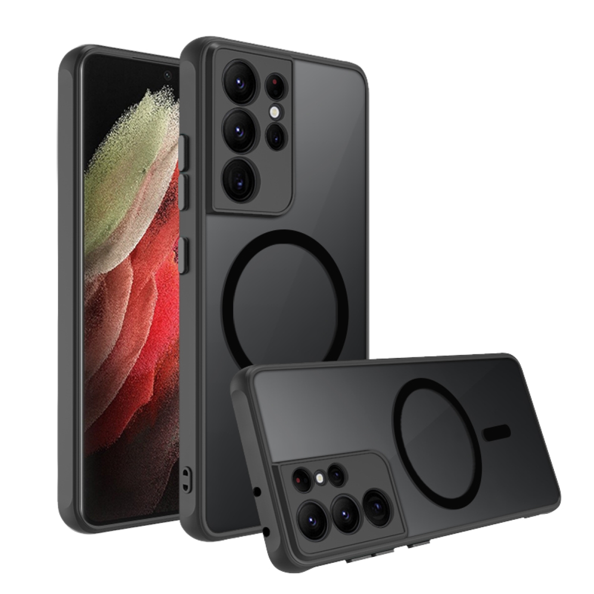 Magnetyczne plecki z półprzezroczystym designem