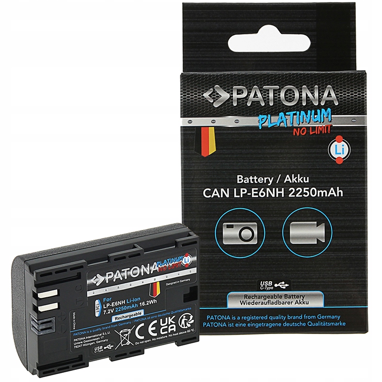 Akumulator Platinum LP-E6NH z USB-C do Canona – Niezawodne zasilanie dla Twojego aparatu