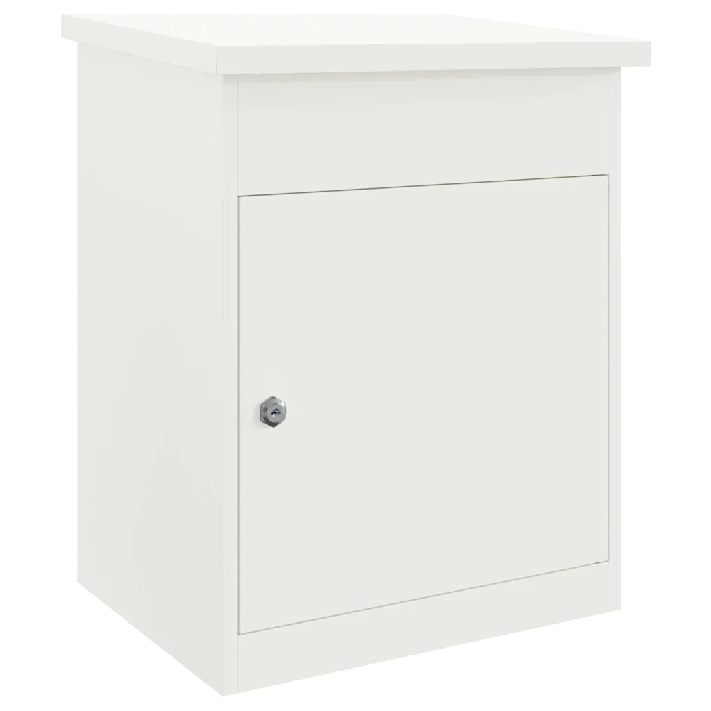 Skrzynka na przesyłki Biały 44 x 35 x 59 cm Stal Lumarko – Bezpieczne i stylowe rozwiązanie dla Twojej poczty