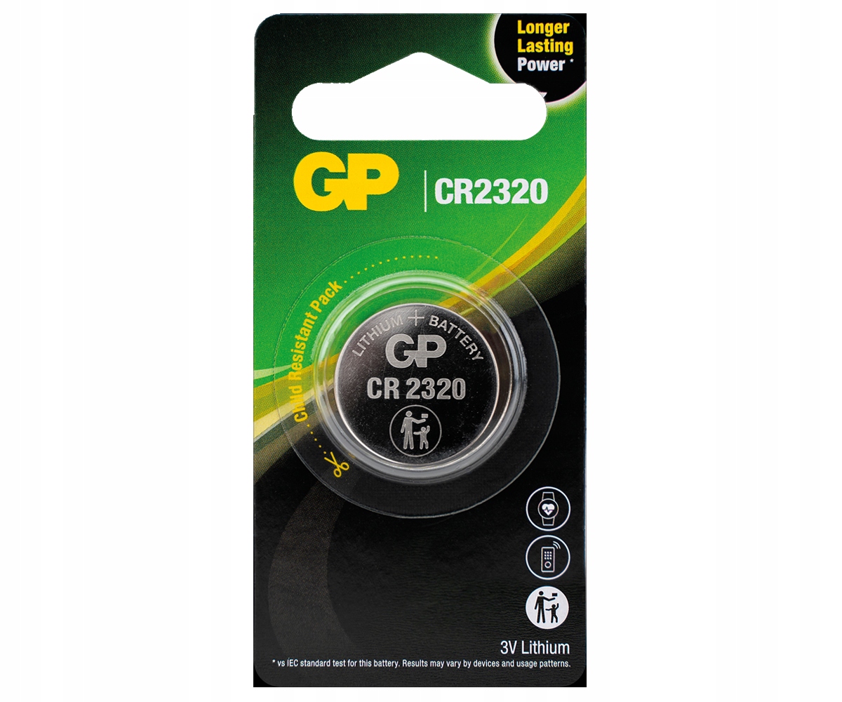 1 x bateria litowa mini GP CR2320 – Niezawodne zasilanie dla Twoich urządzeń