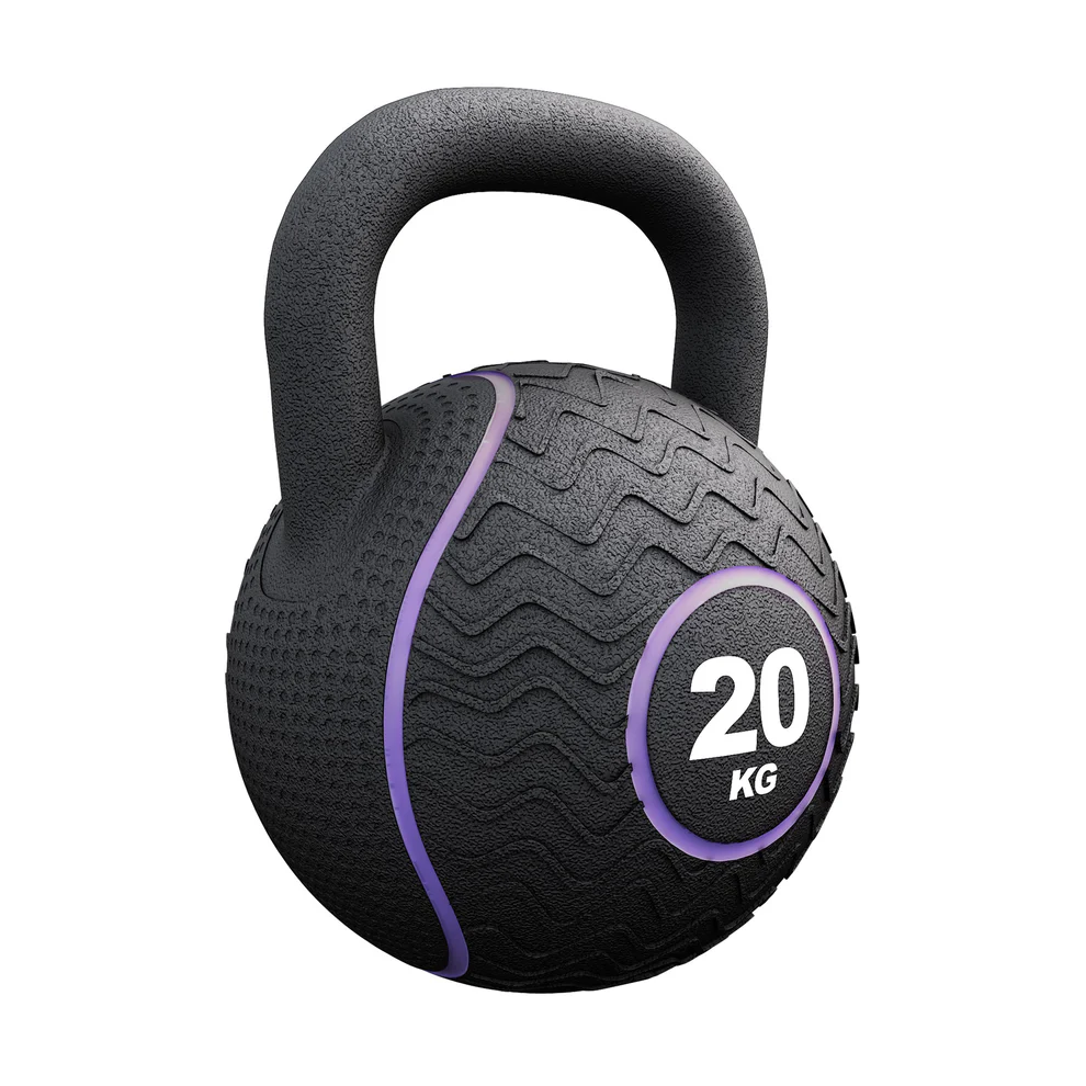Kettlebell gumowany czarny 20 kg Gorilla Sports – Twój partner w treningu