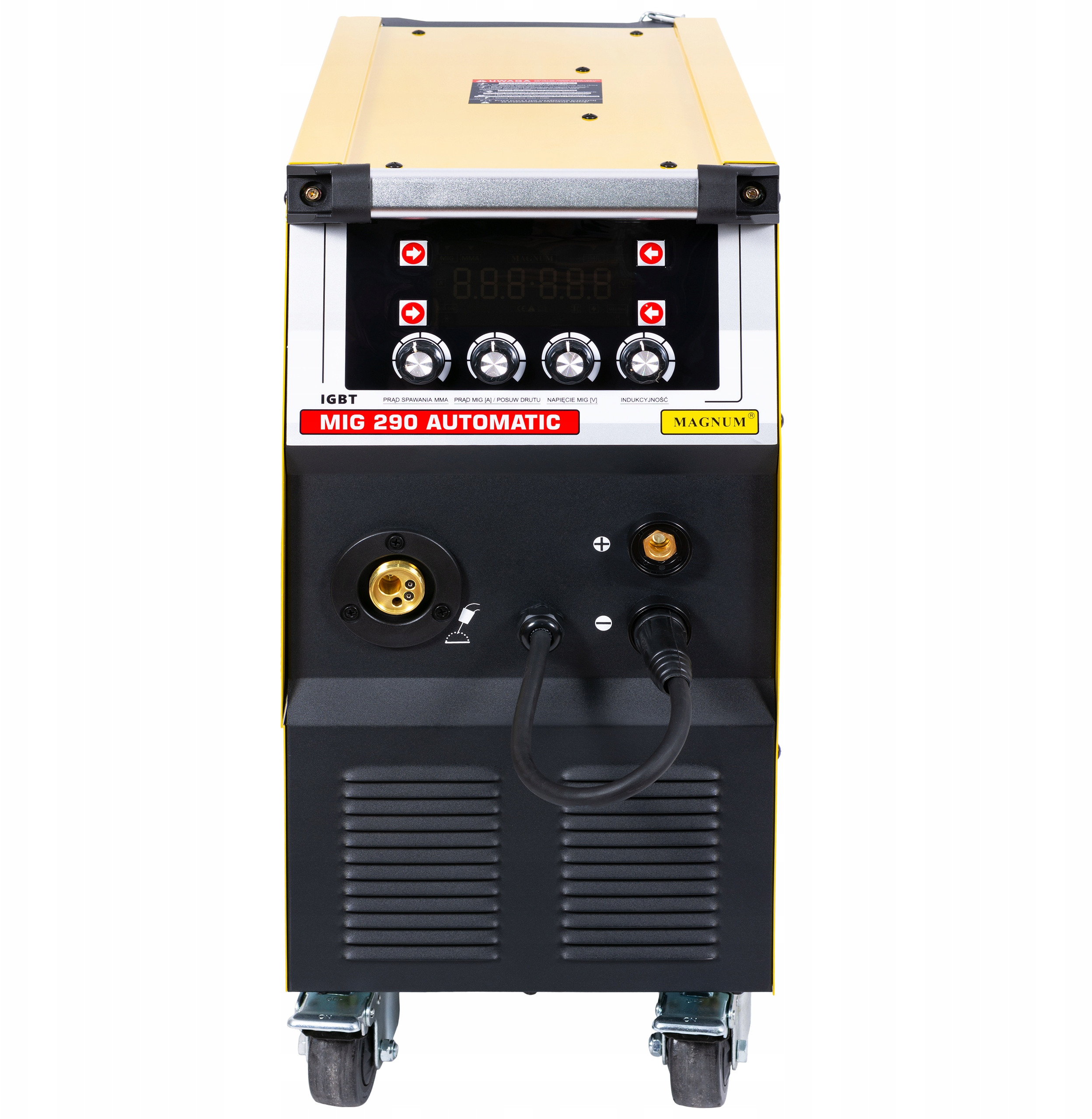 Wydajność i moc spawania – 230V/400V, 250A