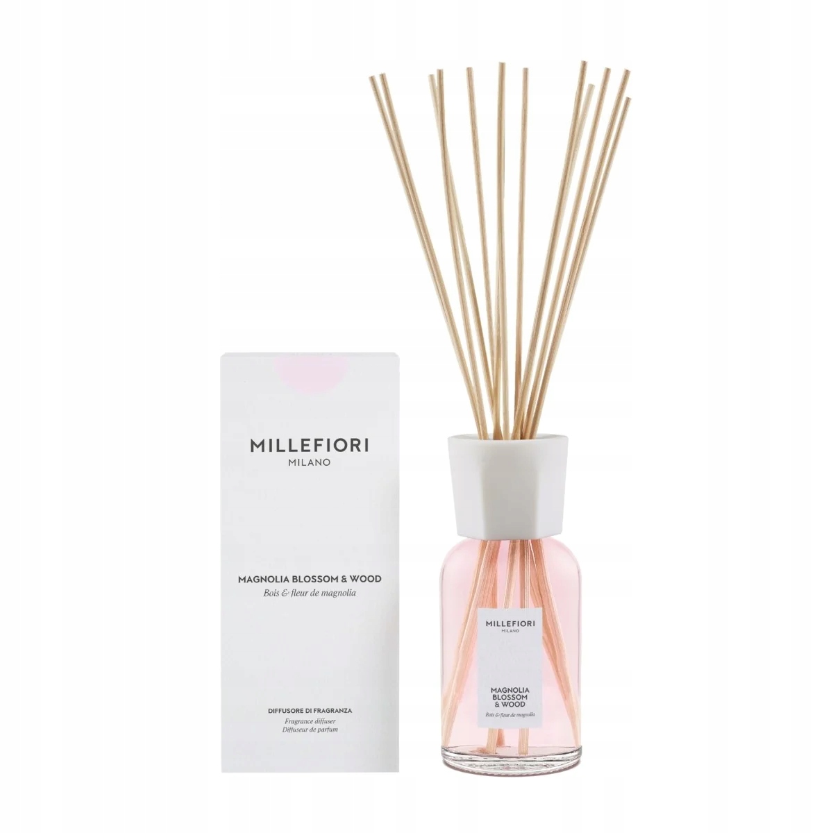 Pałeczki zapachowe Millefiori 500ml Magnolia Blossom & Wood – Elegancja w Twoim wnętrzu