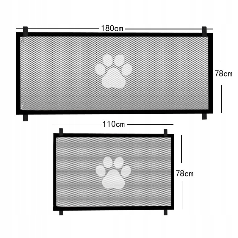 Barierka BRAMKA DOMOWA Zabezpieczająca DLA ZWIERZĄT PSA KOTA 180x78cm XXL – Bezpieczna przestrzeń dla Twojego pupila