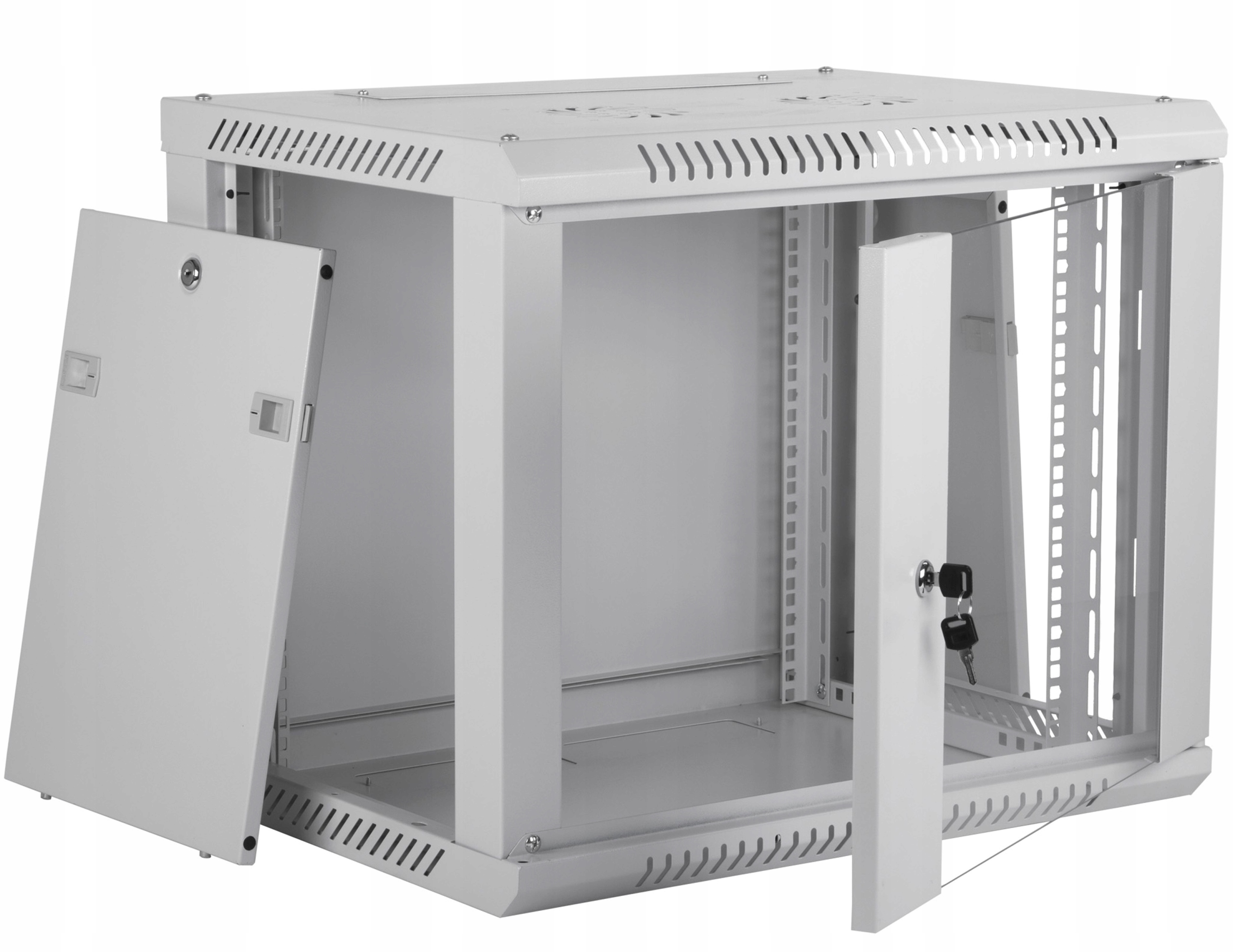 Szafa wisząca RACK 19 cali 9U 450mm szara NEKU TS BOX – Idealne rozwiązanie dla Twojej infrastruktury