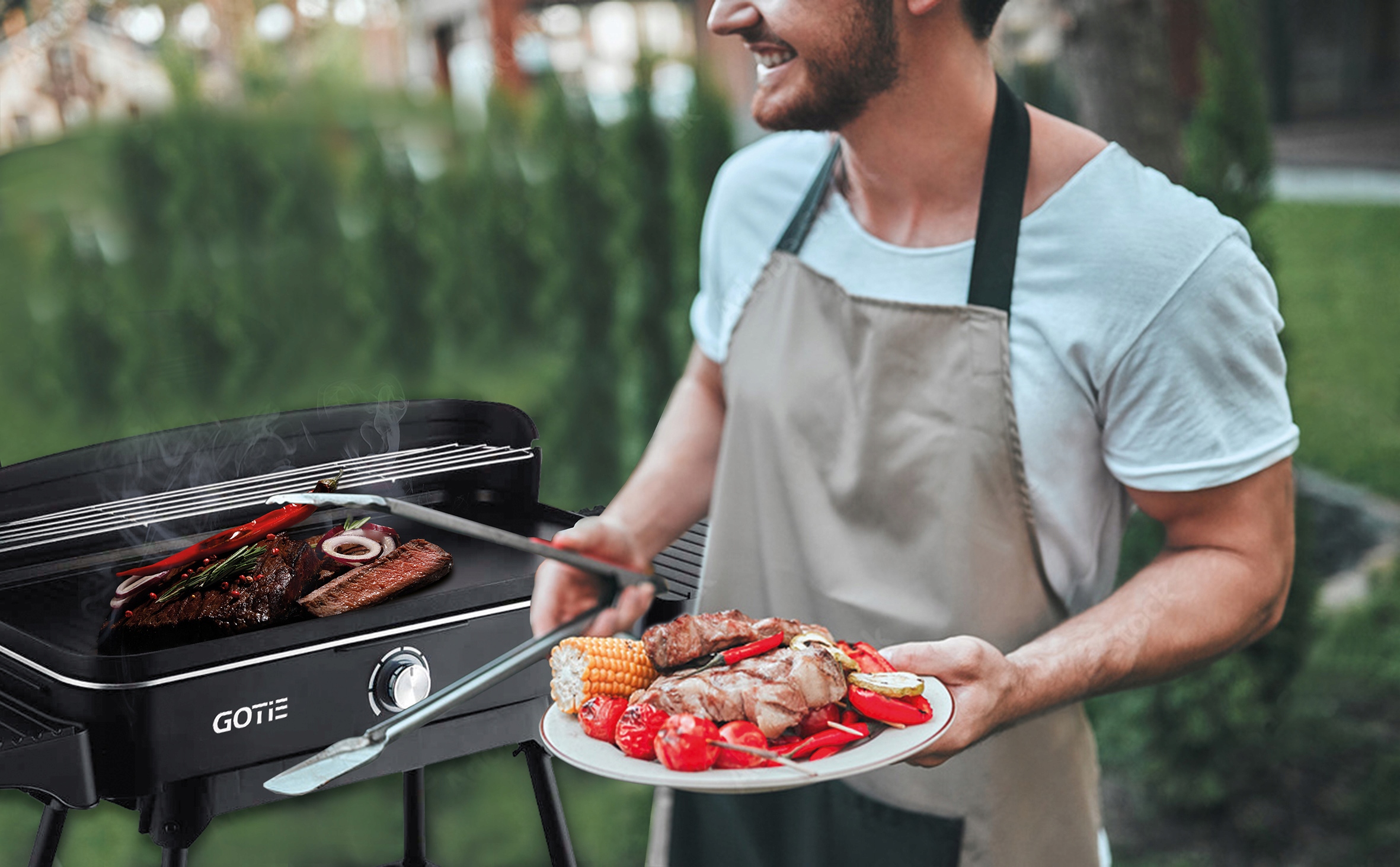 Wysoka moc 2200W – Szybkie i efektywne grillowanie