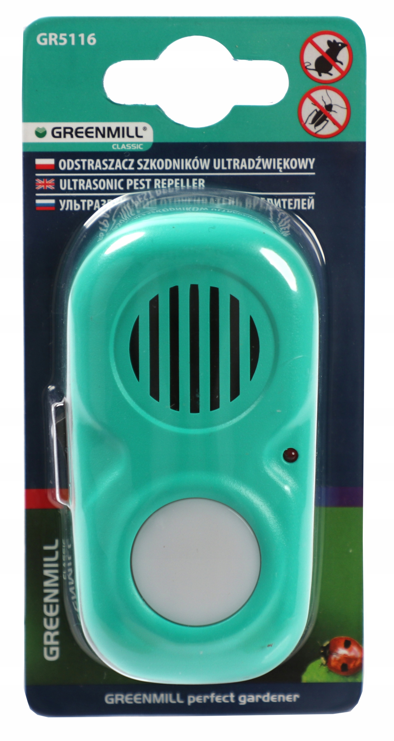 Greenmill Odstraszacz Ultrasonic GR5116 – Skuteczna ochrona przed szkodnikami