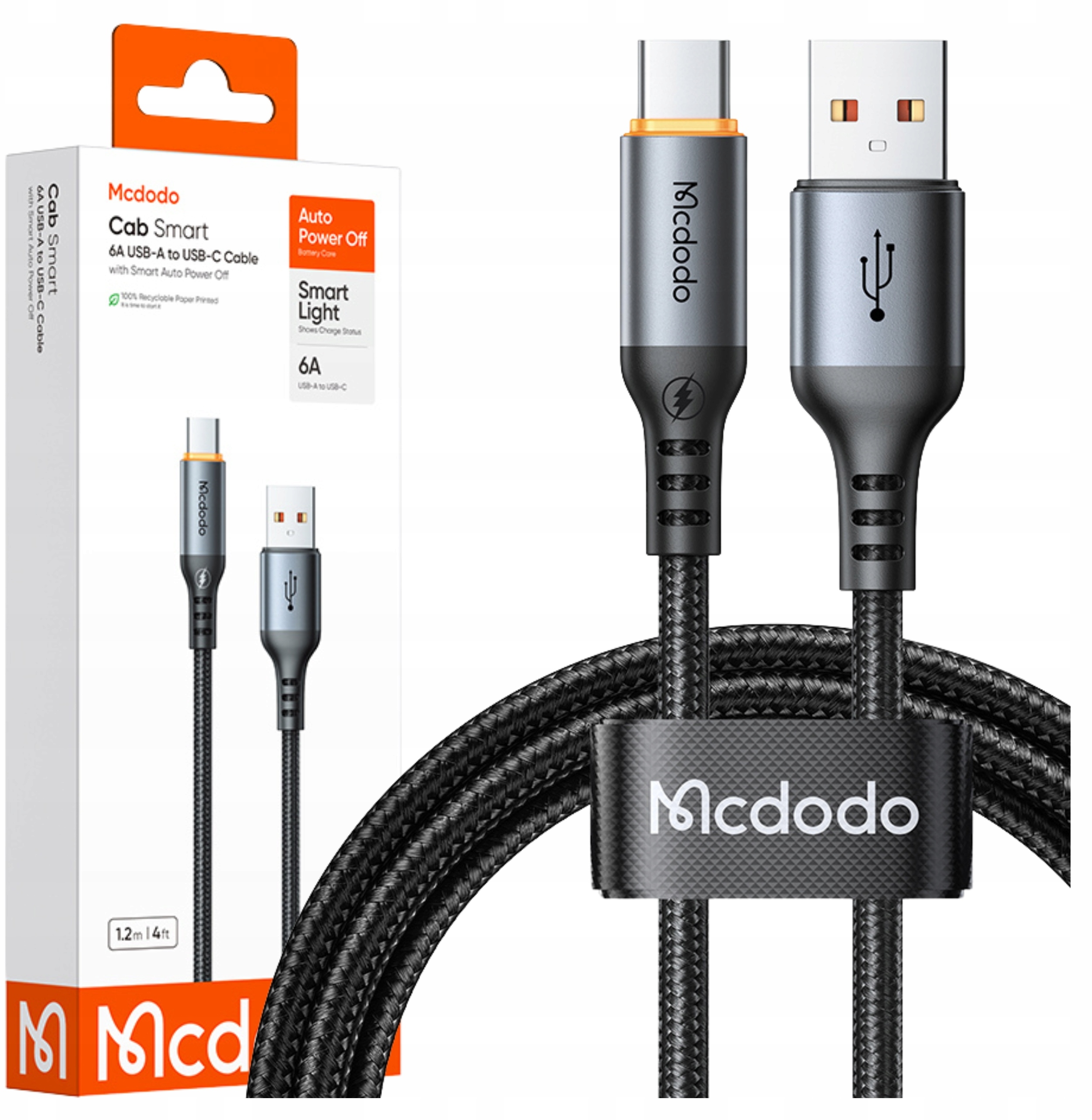 Kabel USB-A USB-C Mcdodo Cab Smart – Szybkie ładowanie 100W dla Twoich urządzeń