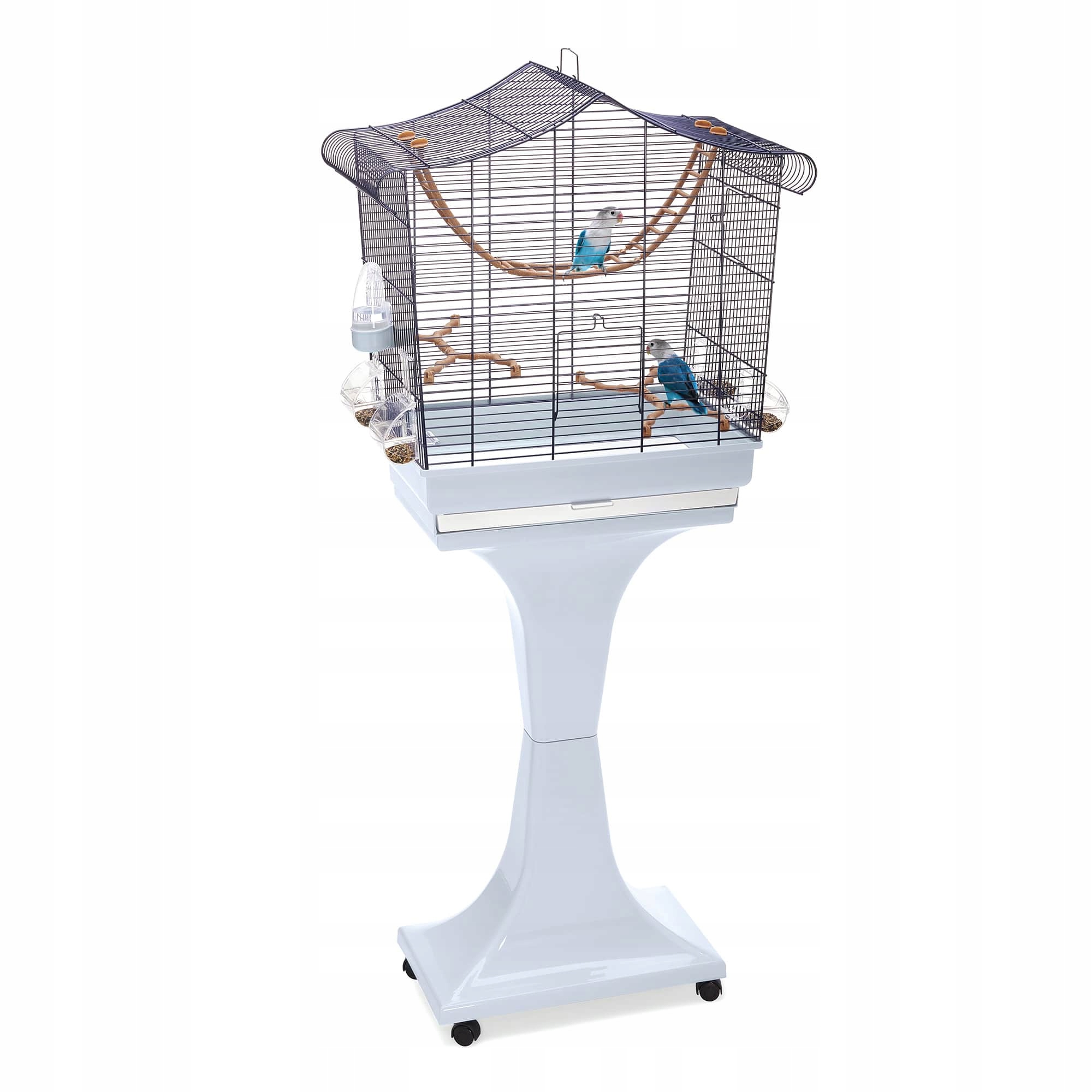 Wygodne kółka dla łatwego przemieszczania klatki