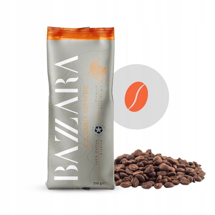Kawa ziarnista Bazzara ESPRESSO COLOMBIA SUPREMO 250g – Doskonały wybór dla koneserów