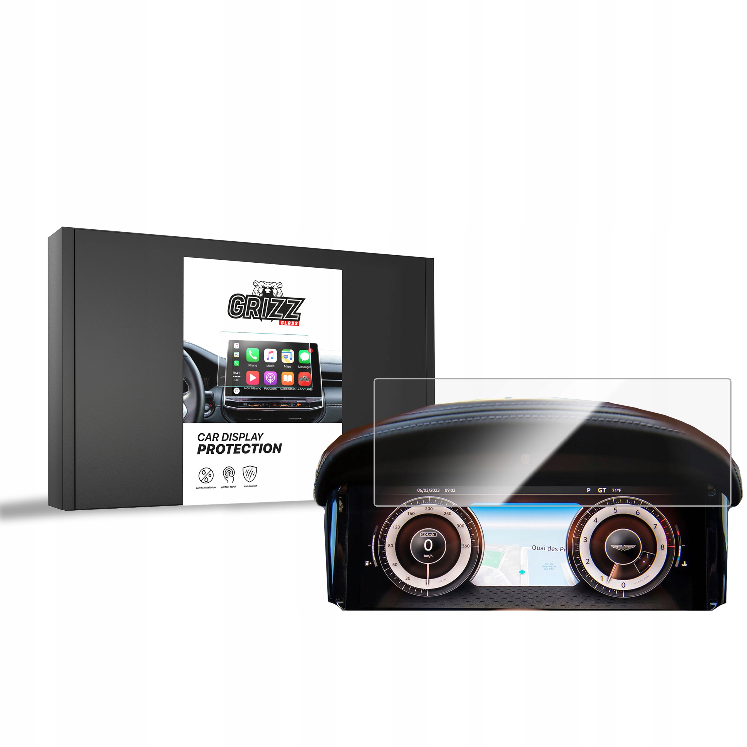 Folia ceramiczna CarDisplay Protection do Aston Martin DB12 Virtual Cockpit (2024-2026) – Ochrona na najwyższym poziomie