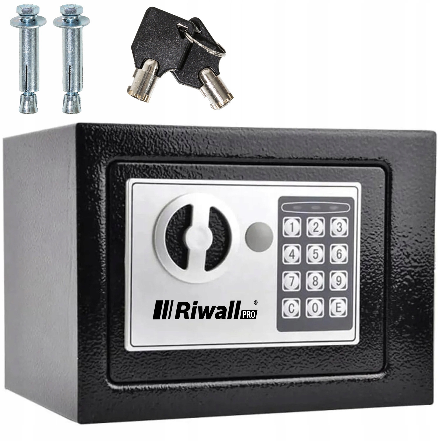 PANCERNY DOMOWY SEJF PIN SZYFR + NA KLUCZ PIENIĄDZE DOKUMENTY RIWALL RSE-01 – Bezpieczne przechowywanie cennych przedmiotów