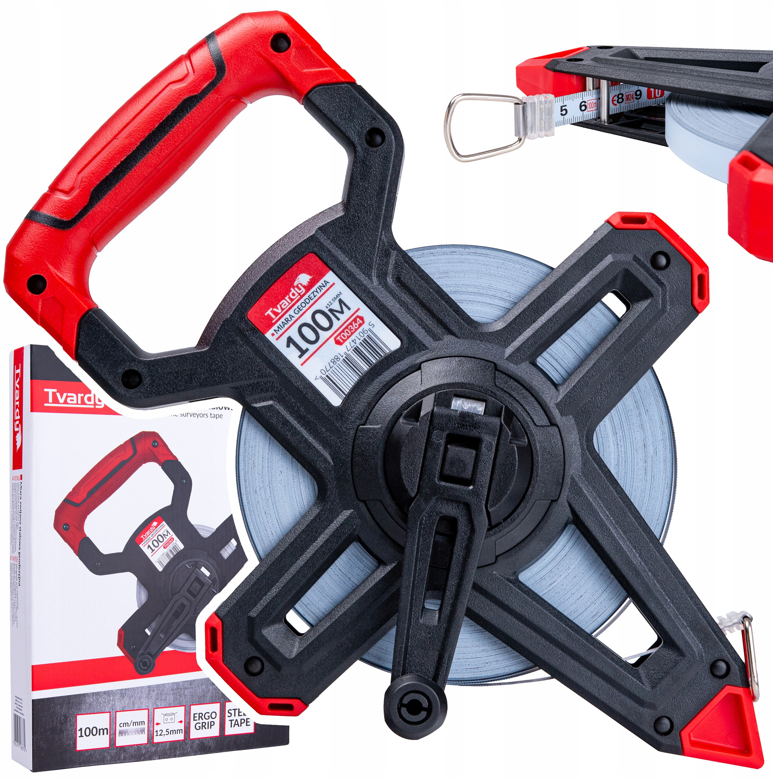 Miara zwijana stalowa geodezyjna 100m Tvardy – Niezawodne narzędzie pomiarowe