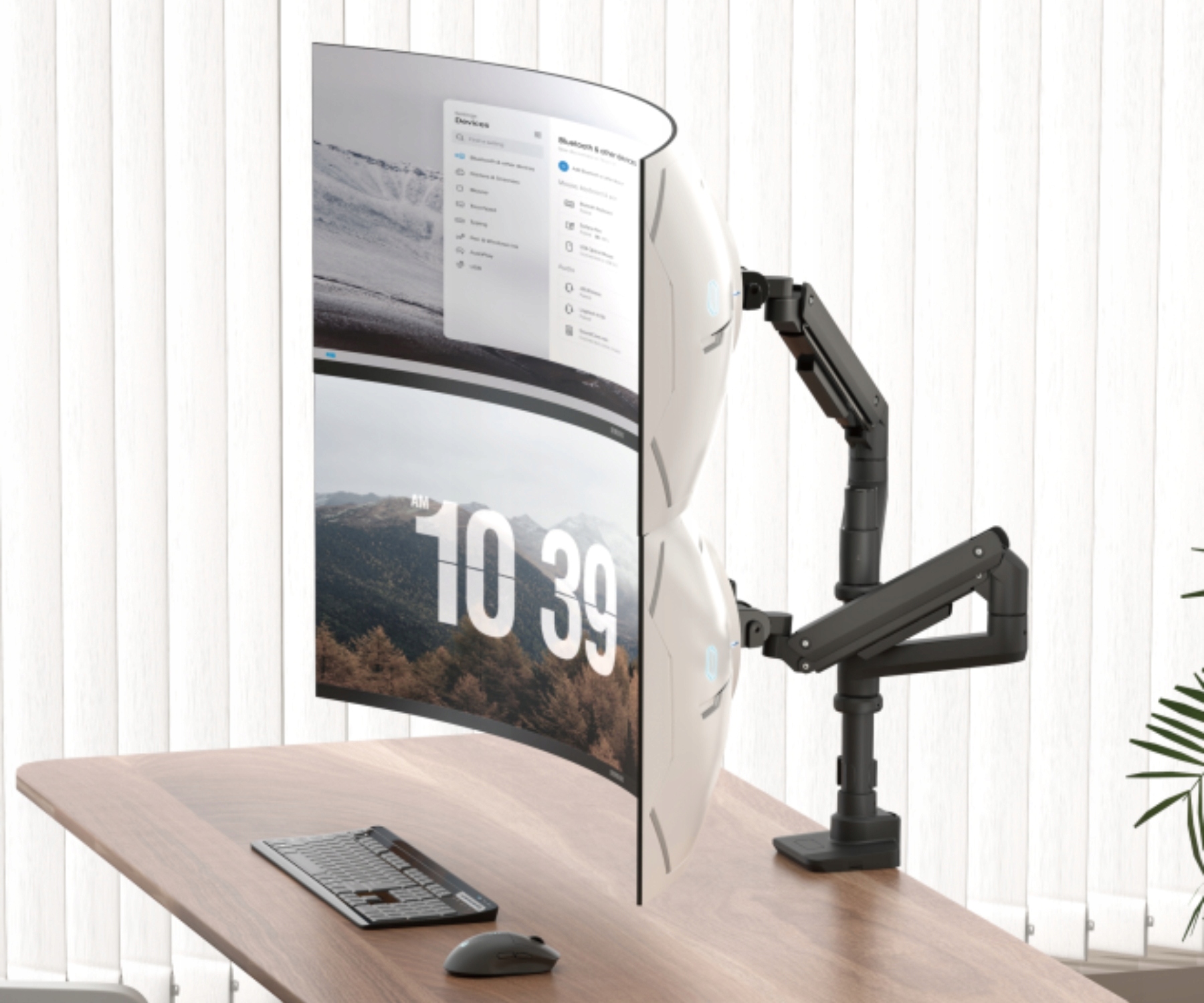 Funkcjonalność montażu – Możliwość zamontowania dwóch ekranów