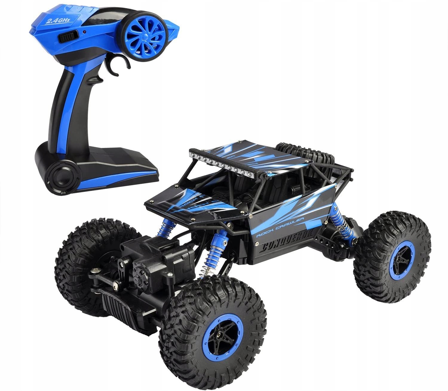 Amewi Conqueror 4Wd Rtr 1:18 Rock Crawler Blue – Zdalnie sterowana zabawka dla dzieci