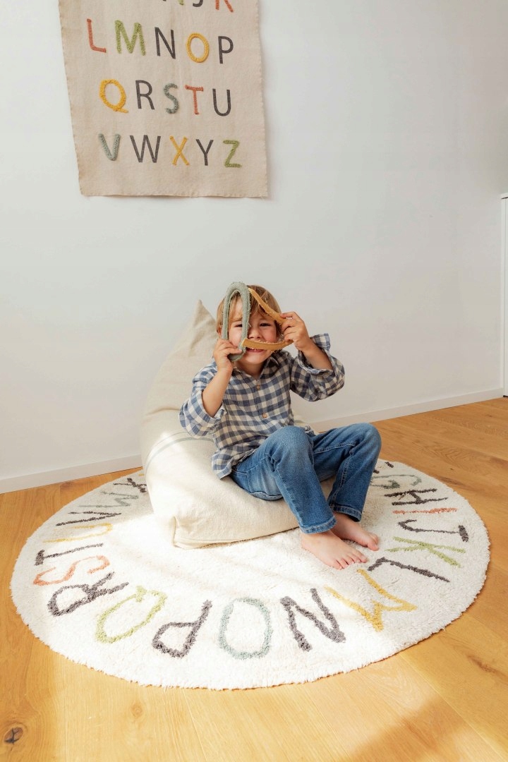 Dywan Bawełniany ABC 120 cm – Kolorowa nauka przez zabawę