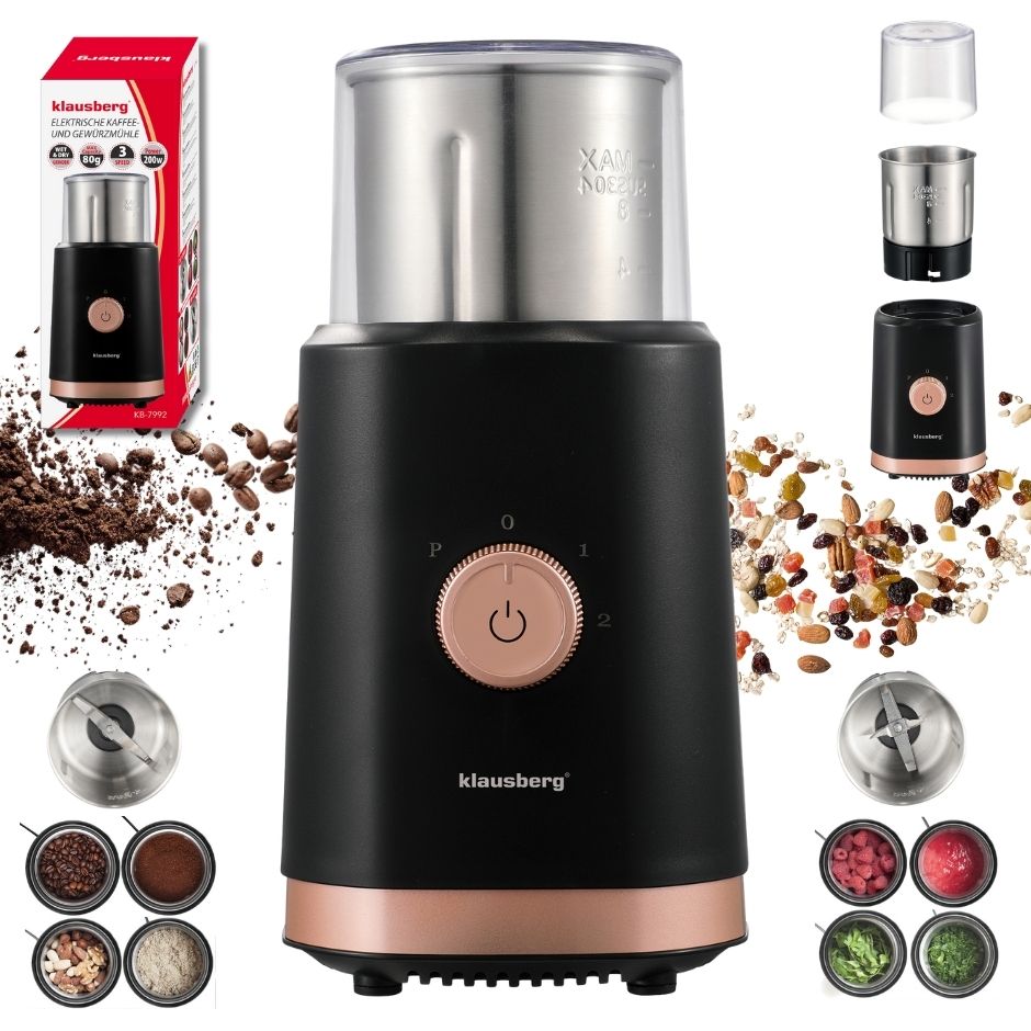 Elektryczny Młynek do Kawy i Przypraw Klausberg KB-7992 – Idealny do Twojej Kuchni