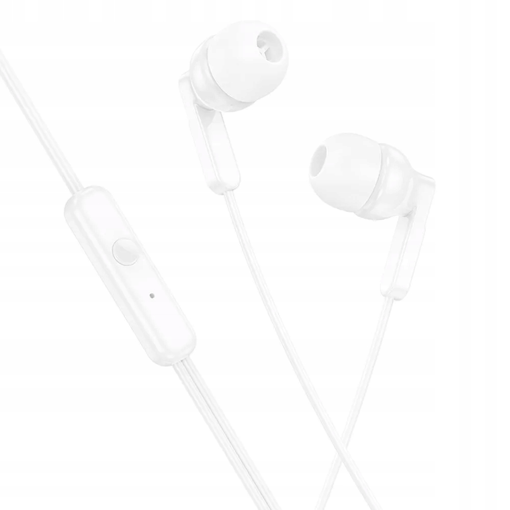 Słuchawki przewodowe douszne Jack 3,5 mm Hoco M121 białe – Doskonała jakość dźwięku na co dzień