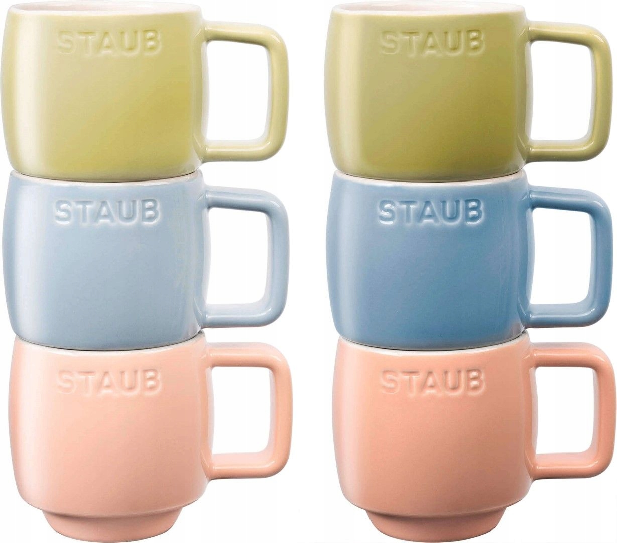 Zestaw 6 kubków ceramicznych STAUB SERVING – Wielokolorowy urok w Twojej kuchni