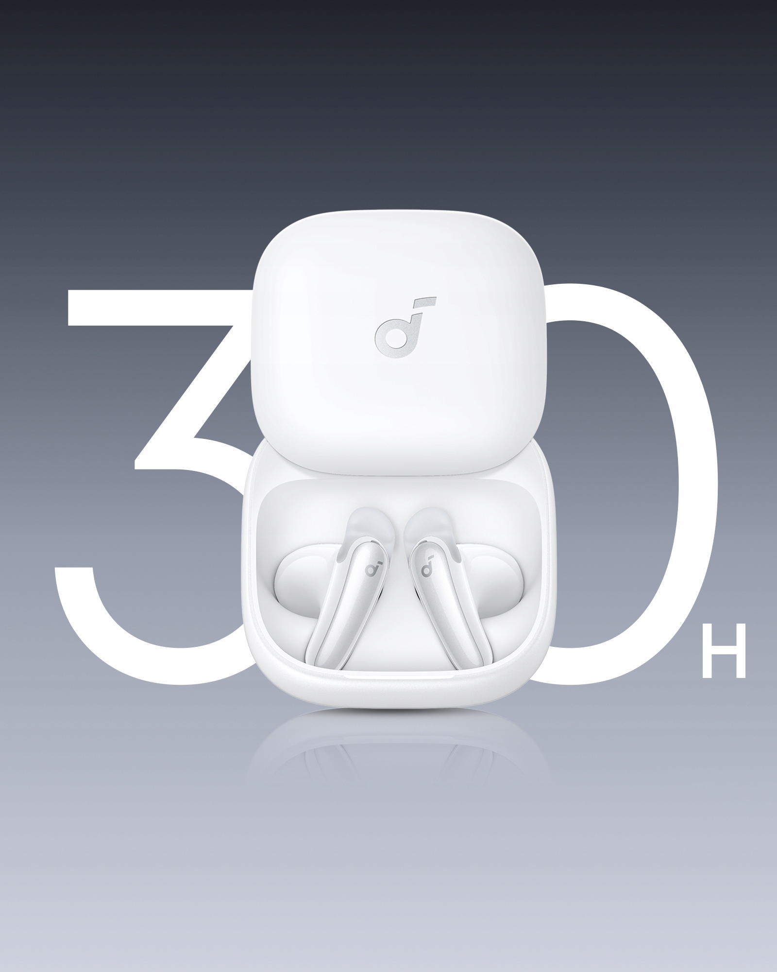 Wydajność baterii – Do 30 godzin odtwarzania z etui