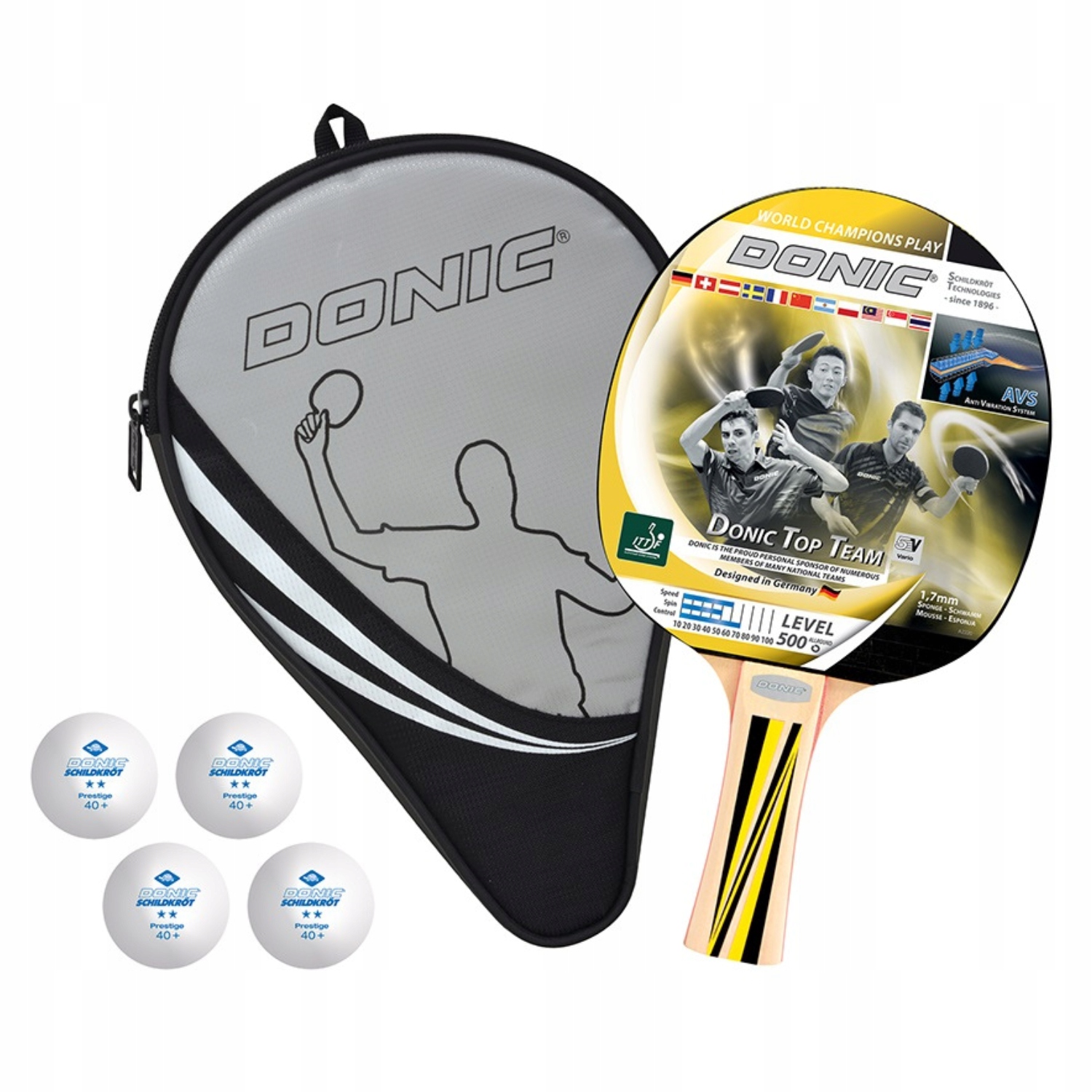 Donic DS SET. TOP TEAMS 500 – Zestaw do tenisa stołowego dla pasjonatów