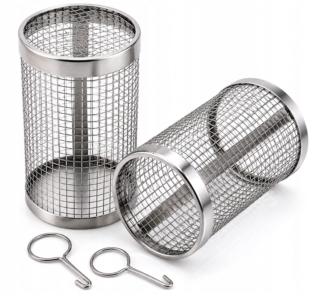 Koszyk grillowy do warzyw, ryb i mięsa stalowy – Zestaw 2 sztuk 20x10 cm