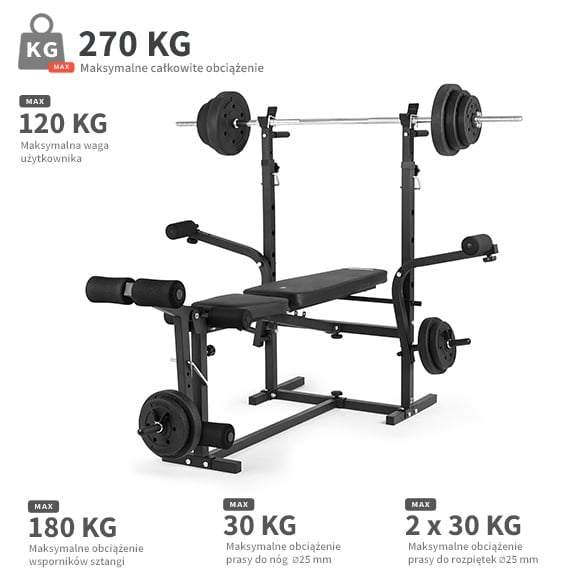 Ławka treningowa Zipro Ripped pod sztangę