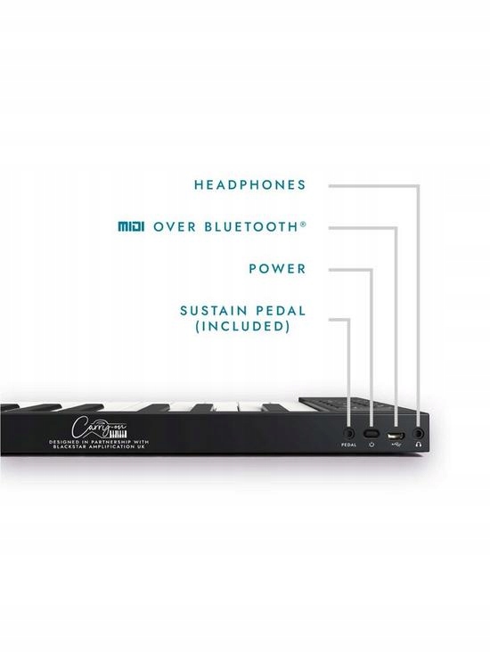 Wbudowany akumulator i USB MIDI – Wygodne połączenie z urządzeniami