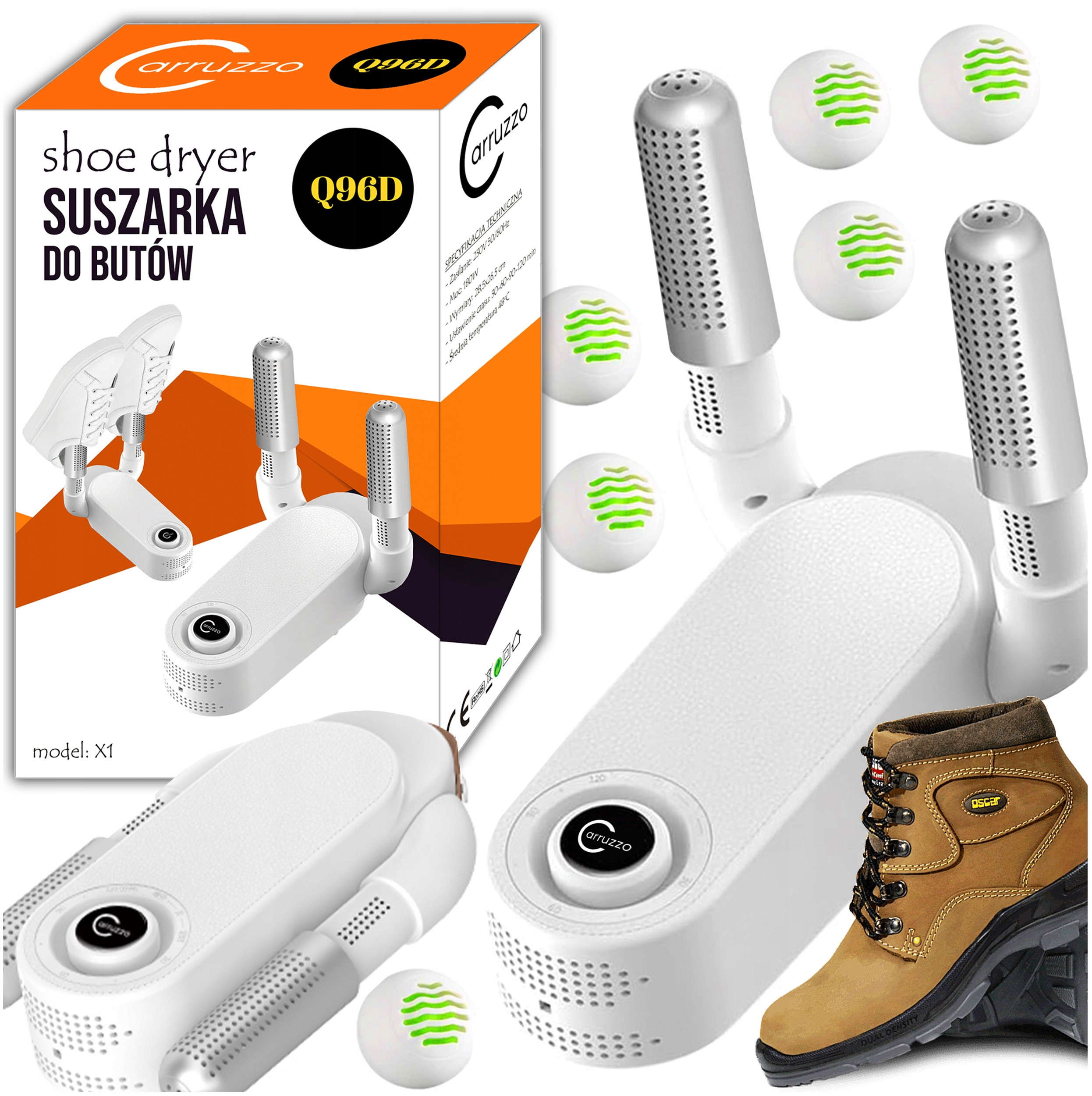 ND32_Q96D Q96D – Suszarka do butów i pochłaniacz wilgoci Carruzzo