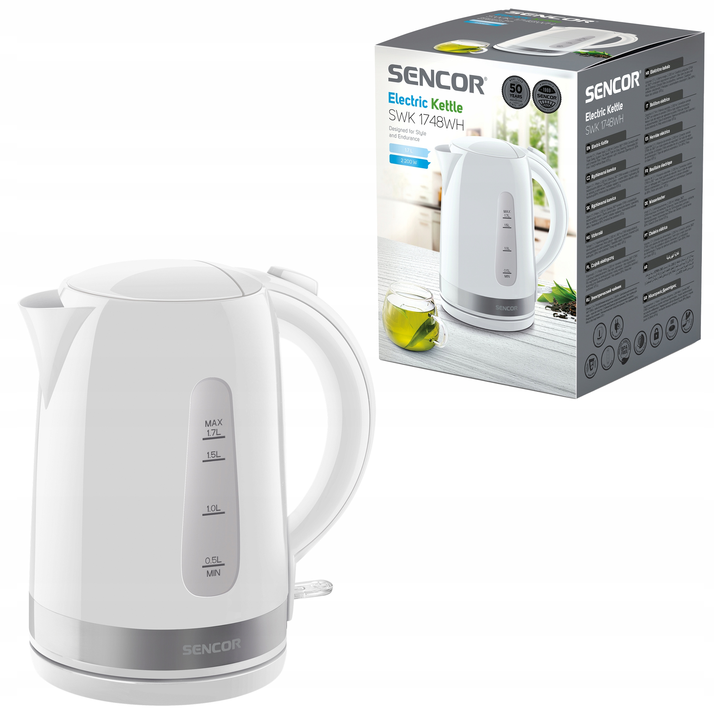 Czajnik Elektryczny Sencor SWK 1748WH 1,7L 2200W Biały – Idealny do Twojej Kuchni