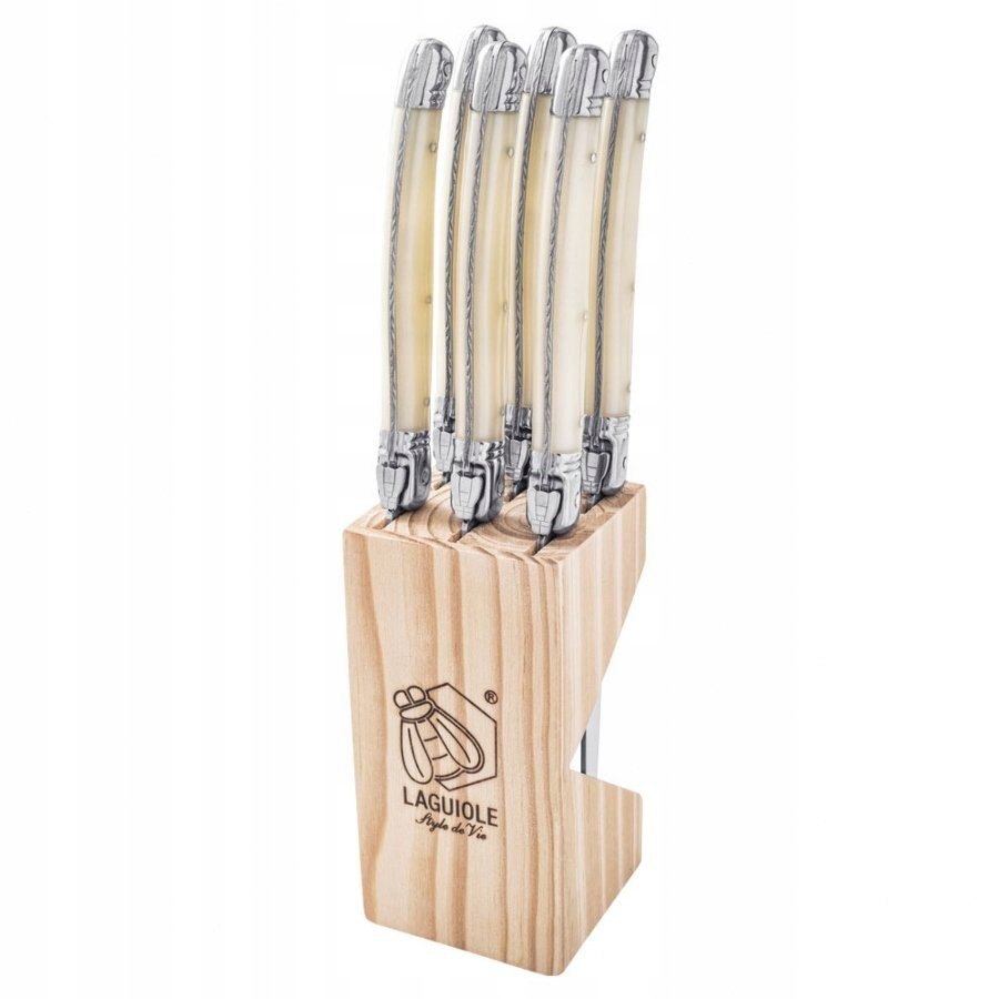 Zestaw 6 noży w eleganckim bloku – Doskonały wybór dla miłośników gotowania