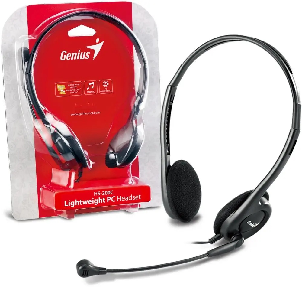 Słuchawki z Mikrofonem Genius HS-200C &ndash; Idealne do Komunikacji Internetowej